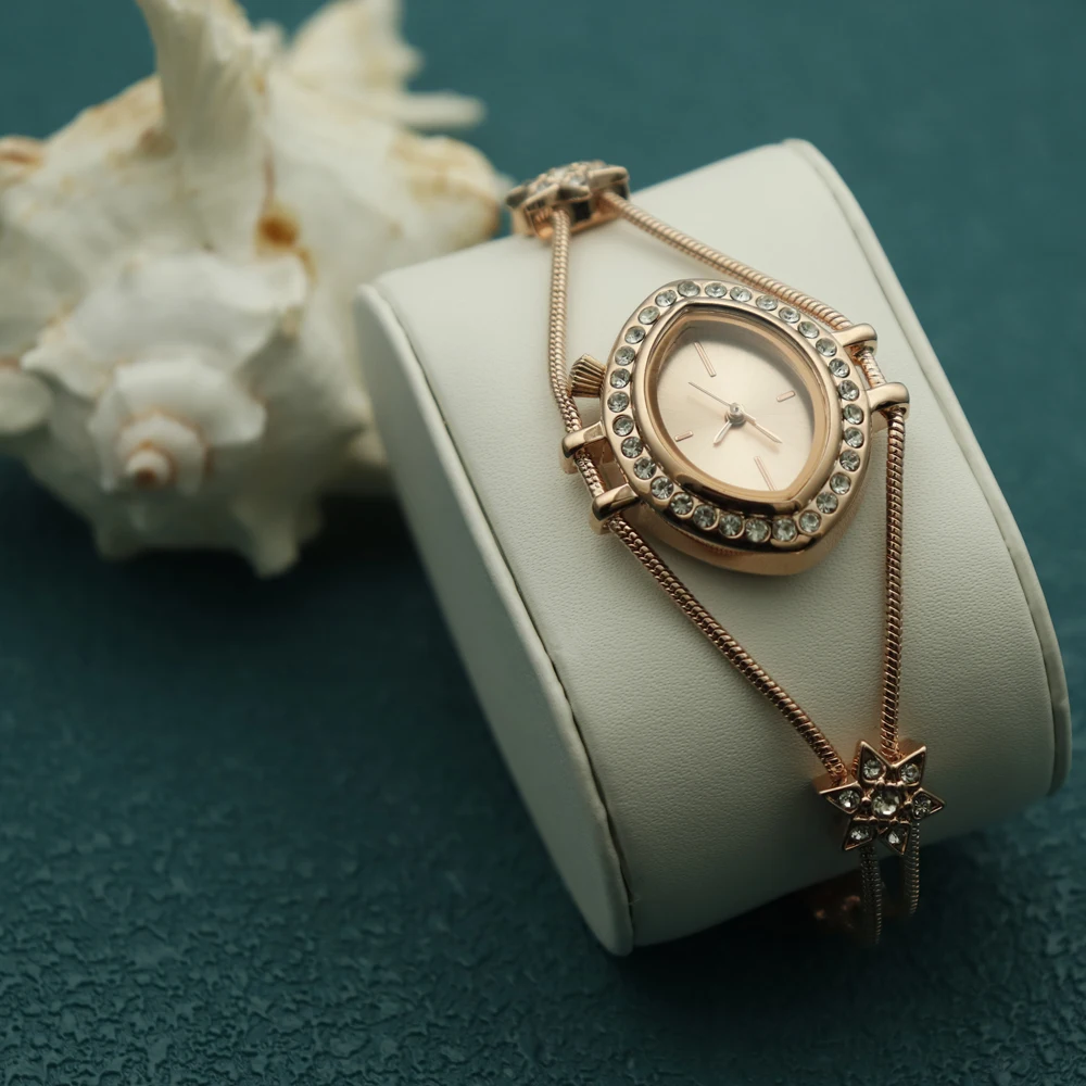 Alloy diamond lady watch top brand custom eyes special shape new style popular luxury OEM wholesale women girls watch in bulk