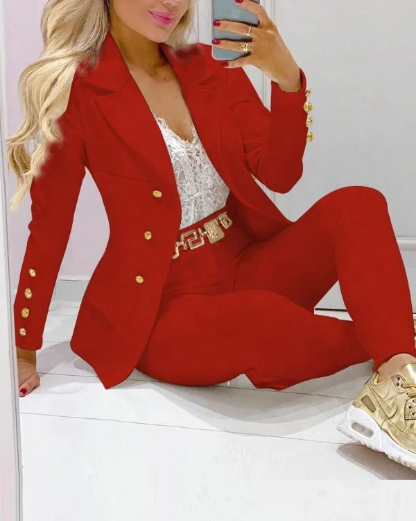 Womens Clothing Trendy European and American Women S Small Suit Set 2024 Summer Fashion Collection