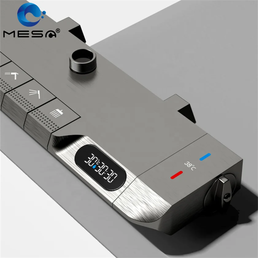 MESA digital shower system set thermostatic piano shower set in bathroom for sale