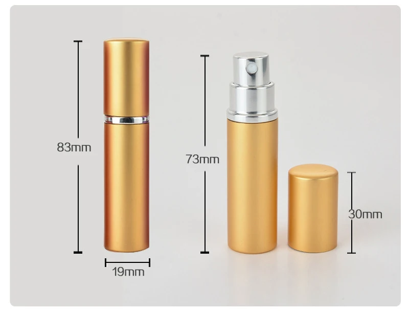 5ml Top Quality Perfume Bottle Mini Metal Sprayer Refillable Aluminum Atomizer Travel