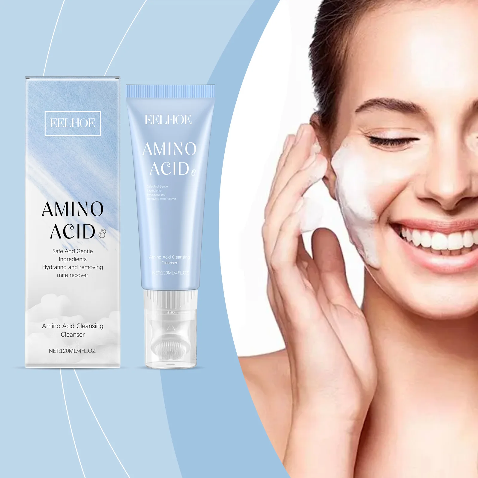 Refreshing, gentle, pore cleansing, moisturizing, amino acid facial cleanser