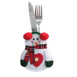 Christmas Silverware Holders Pockets Cutlery Cover Xmas Party Home Table Dinner Knifes Forks Bags Decorations