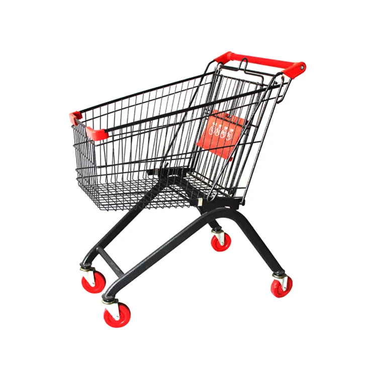 Excellent Load-bearing Capacity 4 Wheeled Supermarket Shopping Trolley Pull Along Shopping Trolley