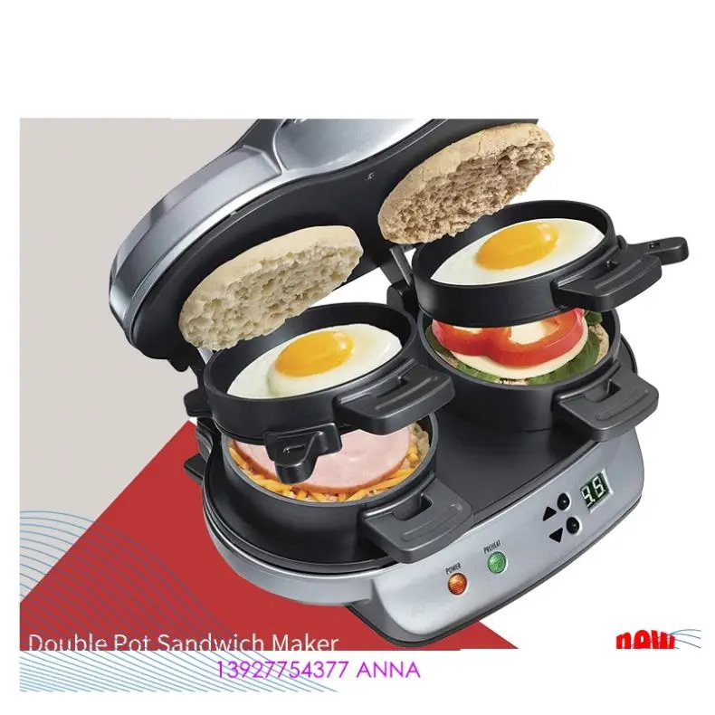 Mini Easy Cleanup Electric Hamburger Sandwich Maker Helper Steak Cake Bread Machine Household
