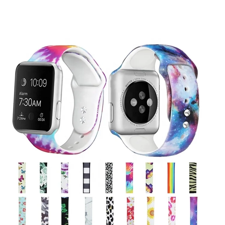  Силиконовый резиновый ремешок для часов с регулируемыми лентами Apple Watch серии 1/2/3/4/5 5 40 мм 44 38