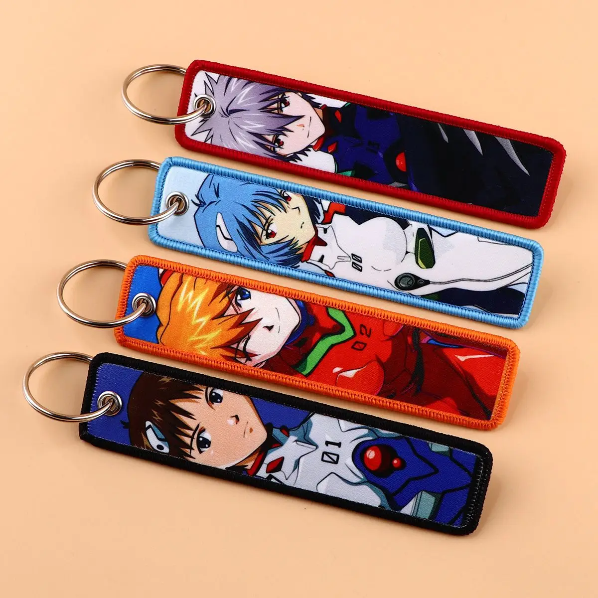 New Hot Selling Wholesale Cartoon Anime Spy Weaving Mark Key Chain Gospel Warrior Hanging Rope Jewelry Fabric Key Chain
