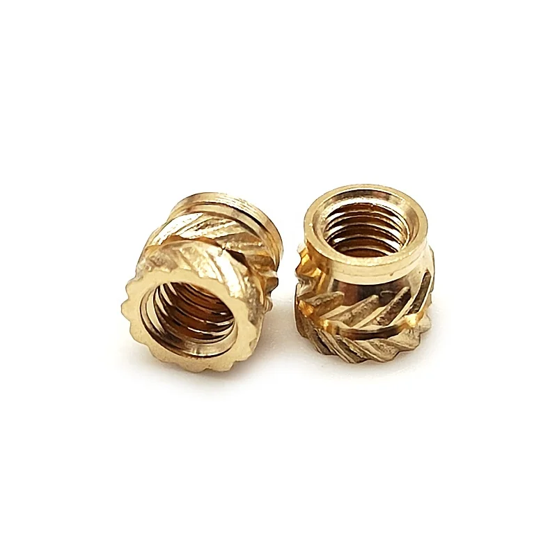 M2 M3 M4 M5 M6 M8 Brass C3604 Knurled Female Nut Threaded Heat Set Insert for Plastic