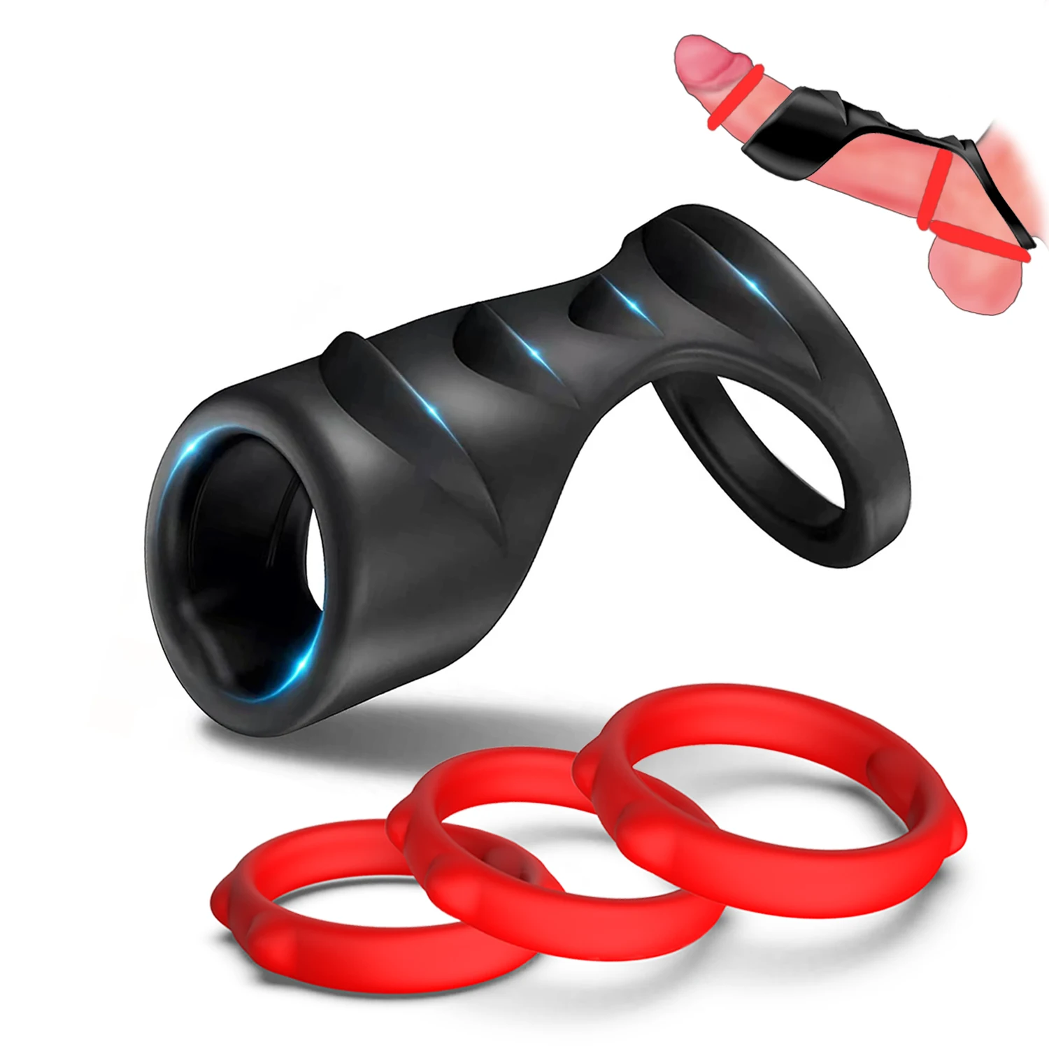 1pc Silicone Penis Rings Delay Ejaculation Cock Ring Sexy Erection penis rings for couple pleasure male toys