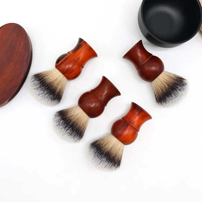 Synthetic Hair Shaving Brush With Padauk Wood Handle Knots 28mm