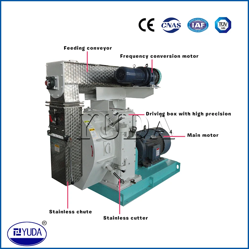 YUDA Machinery Organic Fertilizer Pellet Line For Chicken Droppings 3ton/h