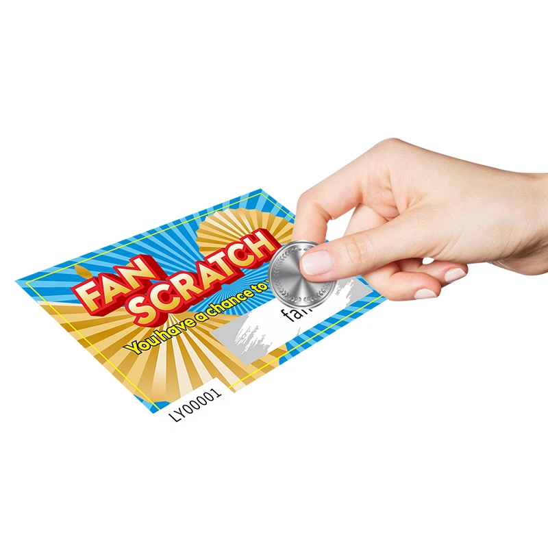 Factory price custom lottery ticket top quality business scratch card printing manufacturer Lottery Scratch Card