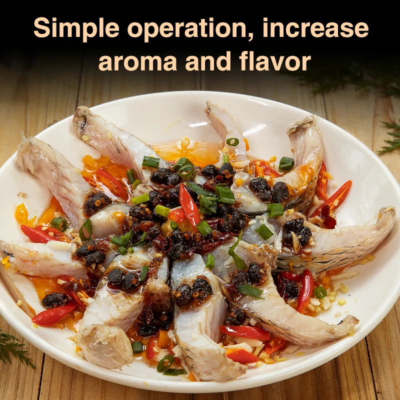 Xiangji No.18 Black Bean Sauce Added Wild Chili Rich Aroma Suitable For Seasoning Full Grain Beans Marinated