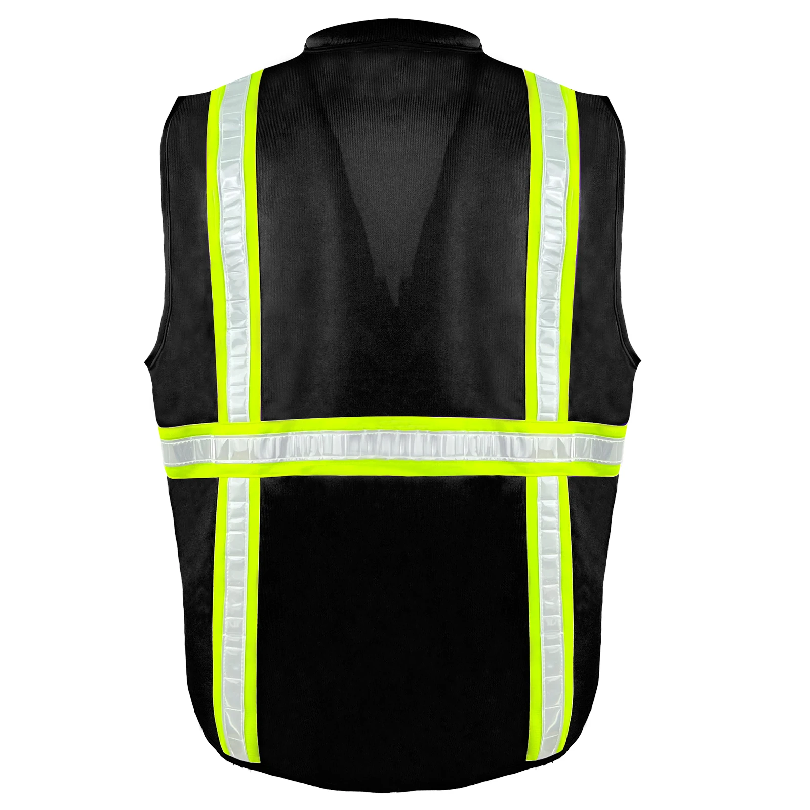 ZUJA Hot Selling PVC High Reflective Tape Construction Safety Vest Multi Pockets Comfortable Sponge Neck Safety Vest