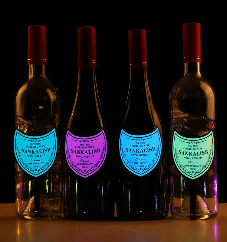 High Quality Led Wine Bottle Sticker Luminous Cup Paster