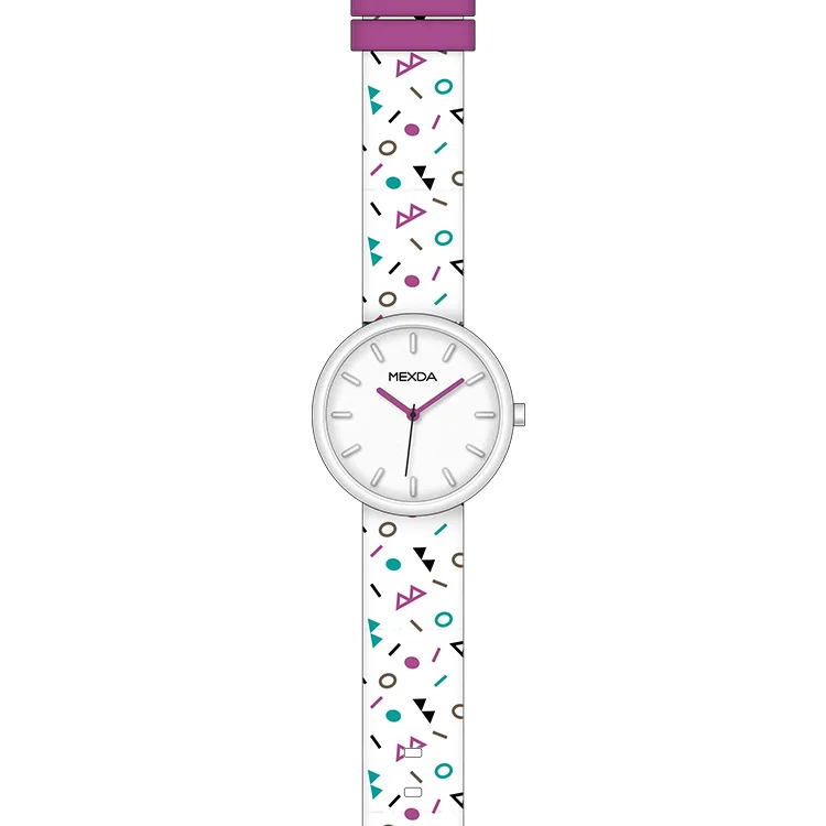 Mexda brand hot selling cheap promotion gift female custom colorful printed japan movt silicone slim ladies fashion wrist watch