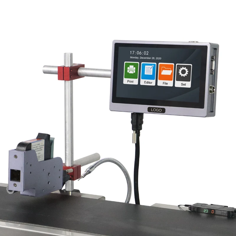 high definition high speed online inkjet printer to type food packaging production date batch number inkjet printer