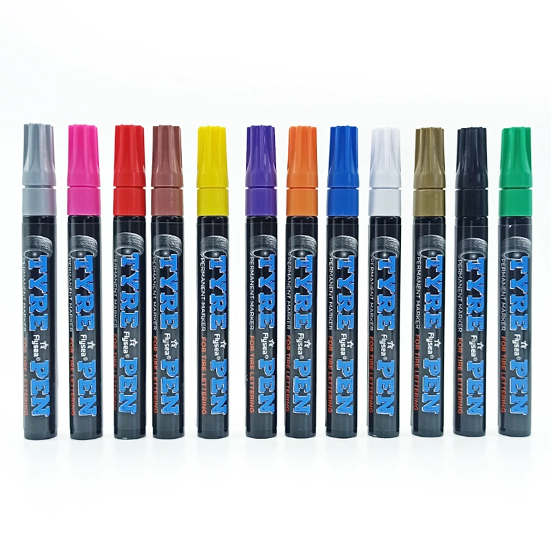 Car Marker Pens Auto Markers Motorcycle Truck Bicycle Marker Pen Medium 3mm Tip Tire Painting