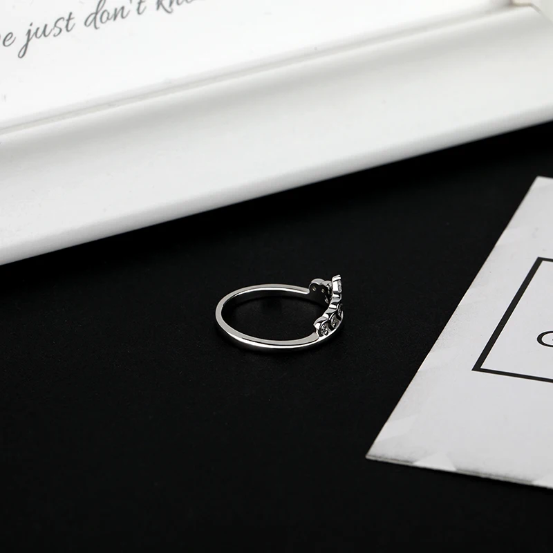 Mascot 925 Sterling Silver Accessory Queen Crown Party Woman Jewelry Ring