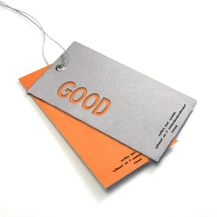 Multiple High Standard Styles Printing Luxury Clothing Cloth Paper Tags For Label