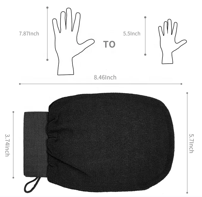 Eco-friendly Exfoliating Bath Gloves Dry Skin Healthy Glowing Skin Body Beauty Care Accessory, Beauty Care Viscose Bath Glove