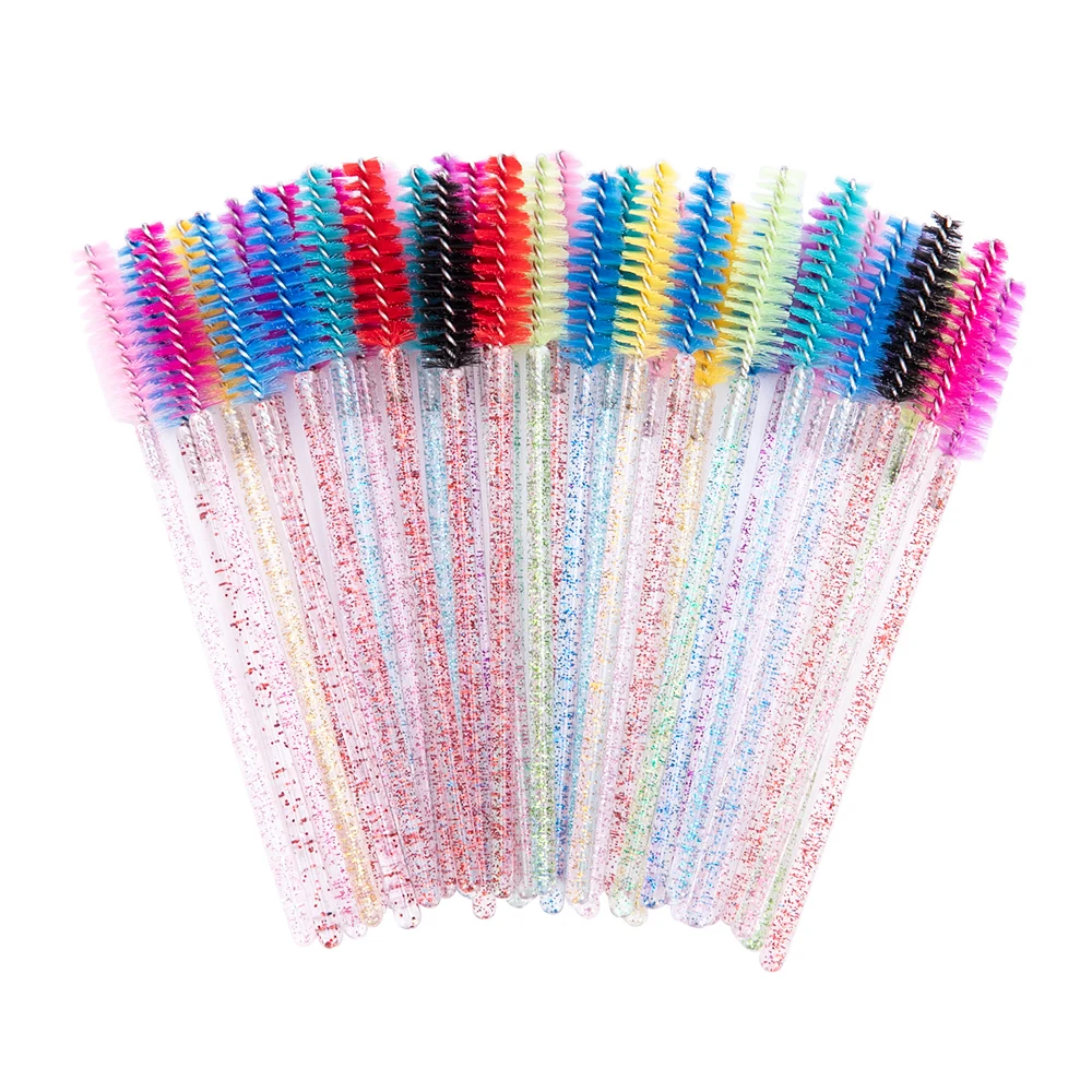 Wholesale Eyelash Extension Mascara Spoolie Cleaning Brush Disposable Eyelash Brush Cleaner Holder With Free Design Lash Brushes