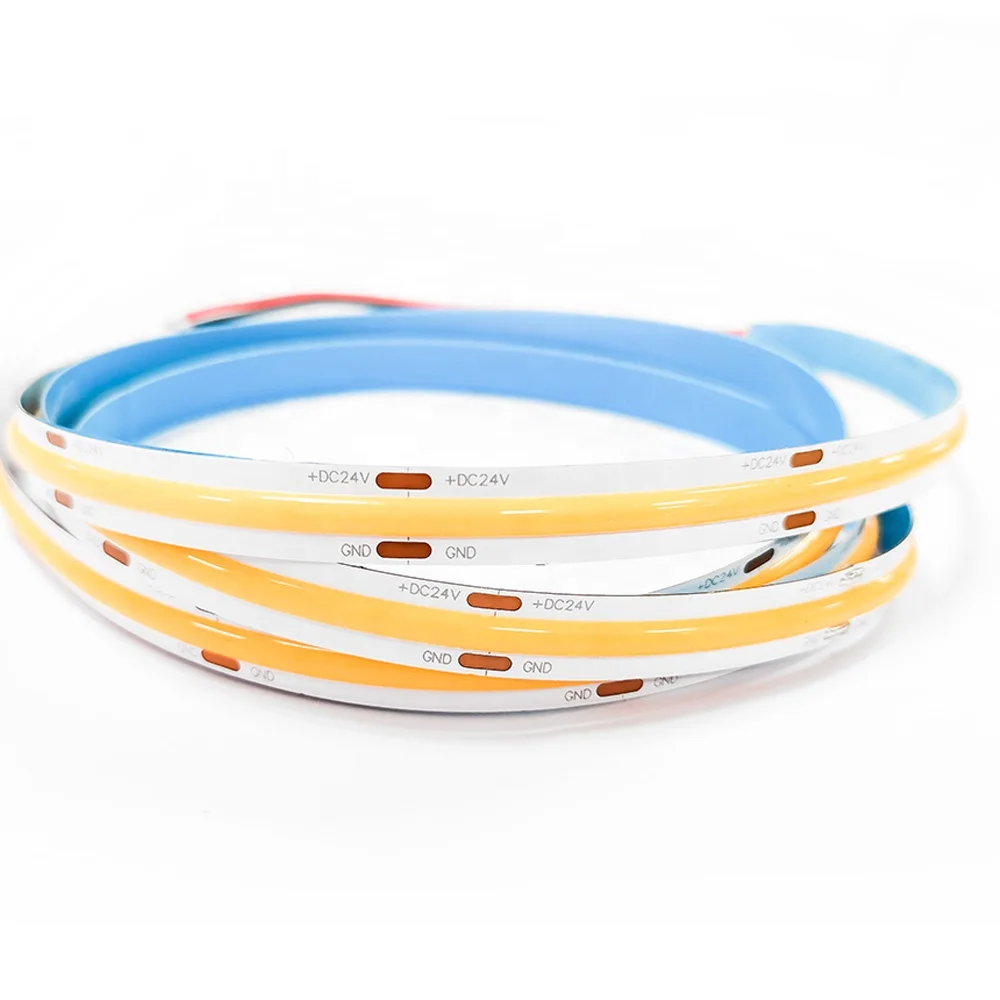 Flexible 384 Chips/m COB LED Strip Light 3000K 4000K 6500K 12V  LED Tape Light Strip  for decorating home smart lighting