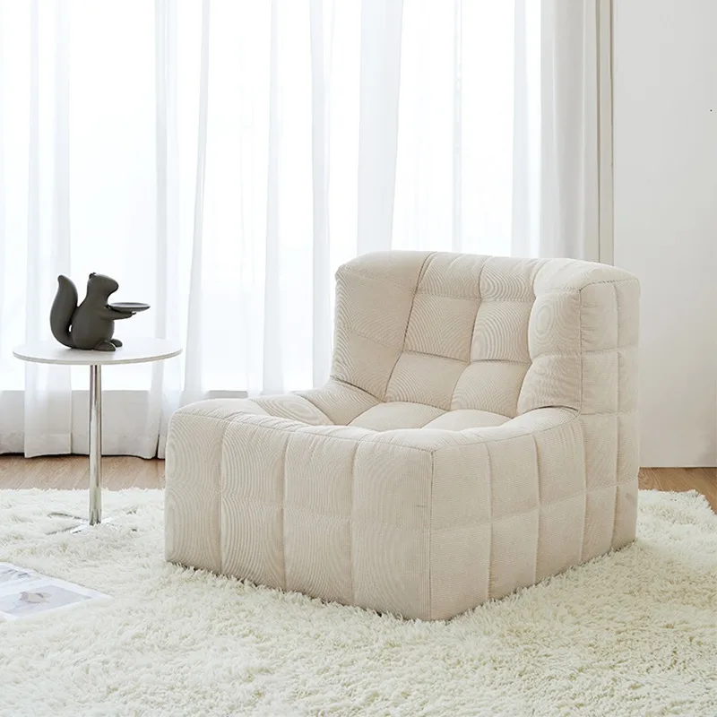 NOVA Corduroy Lazy Bean Bag Chair Living Room Modular Couch Set Compression Packing Single Lounge Sofas Modern Home Furniture