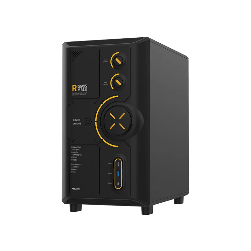 ALSEYE  Mid Tower Gaming Computer PC Case with Side Tempered Glass