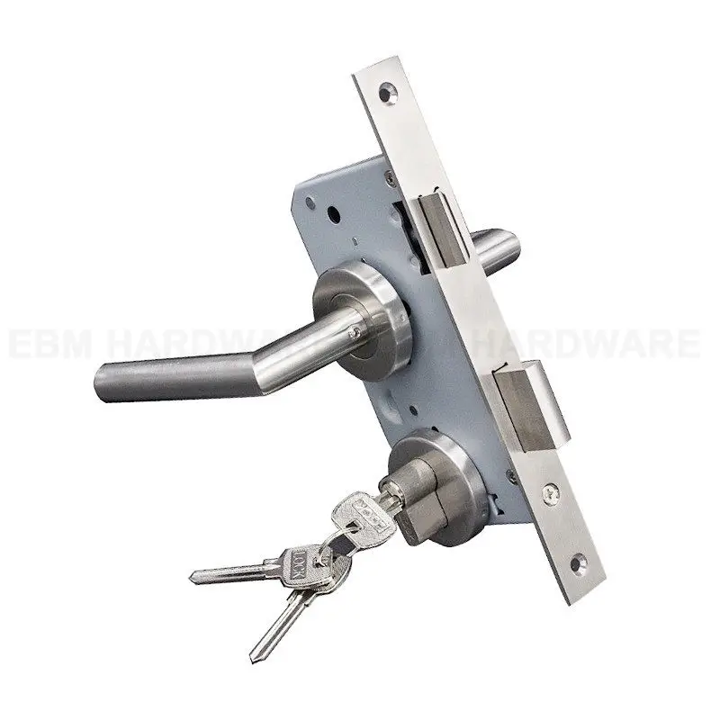 Low price Fire Rated Commercial Mortise sash lockset stainless Steel tubular knob single deadbolt combination door lock