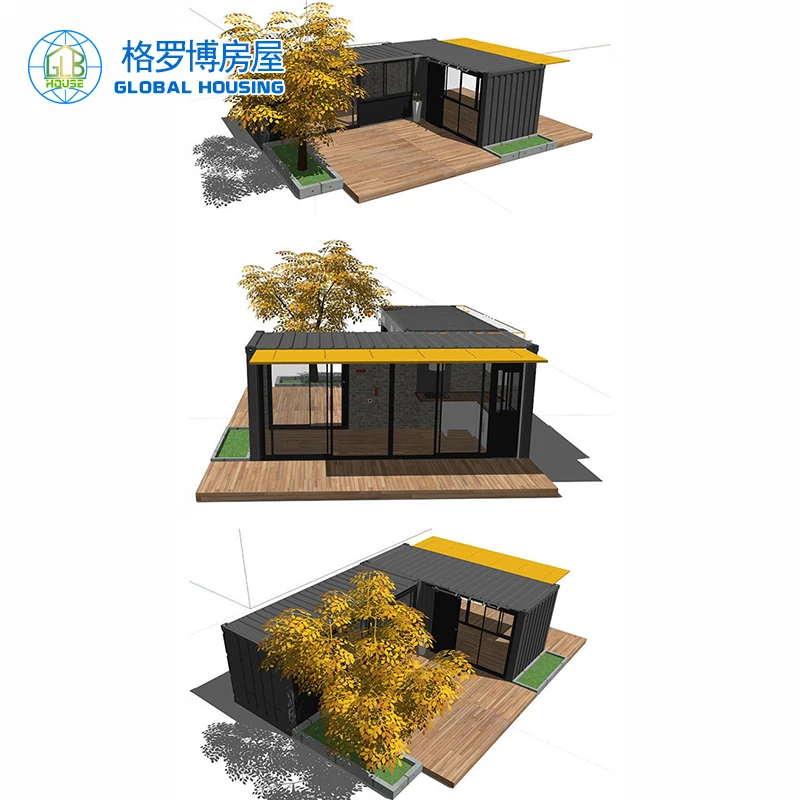 Luxury prefab tiny 20 40 feet fully furnished used shipping green house modular container home