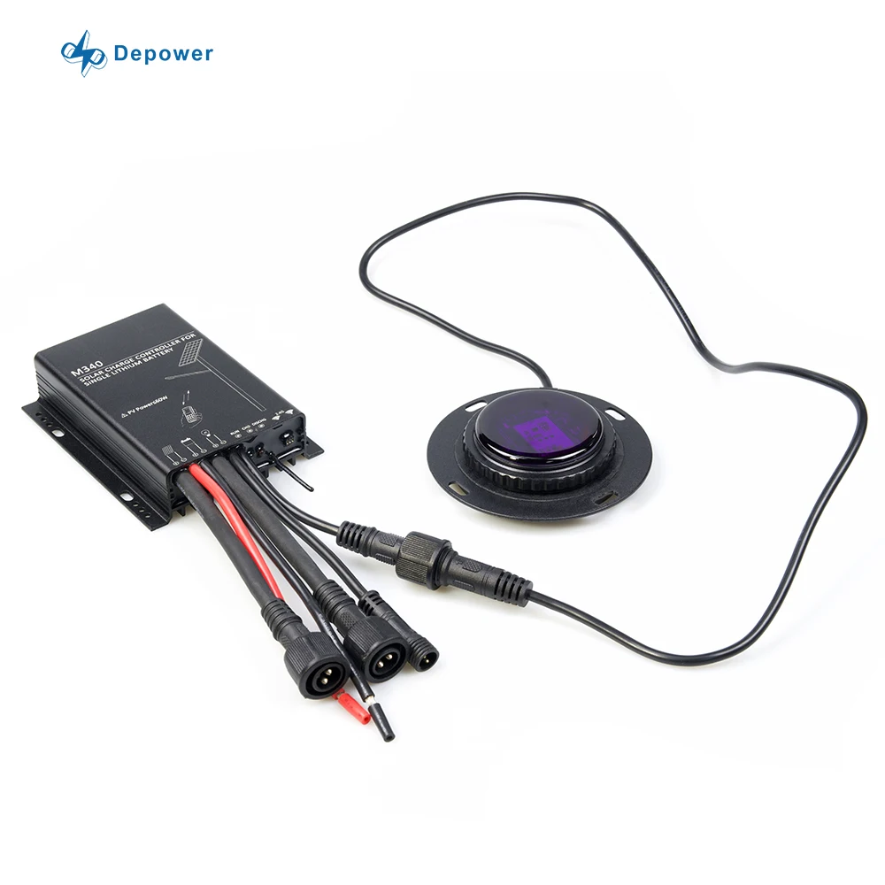 Depower charge controller solar M340 street light charge controller with microwave sensor