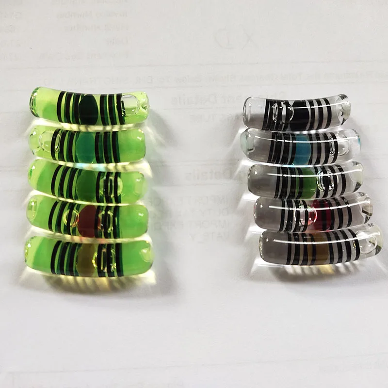 high precision arc tubular spirit level vials with tips for leveling ruler tools