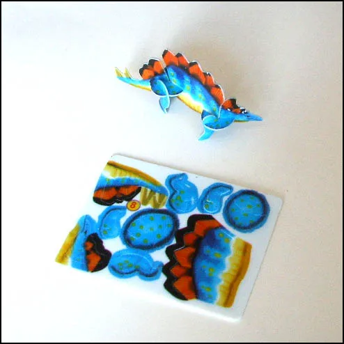 Food grade plastic animal dinosaur 3d puzzle card promotion cheap promotion puzzle