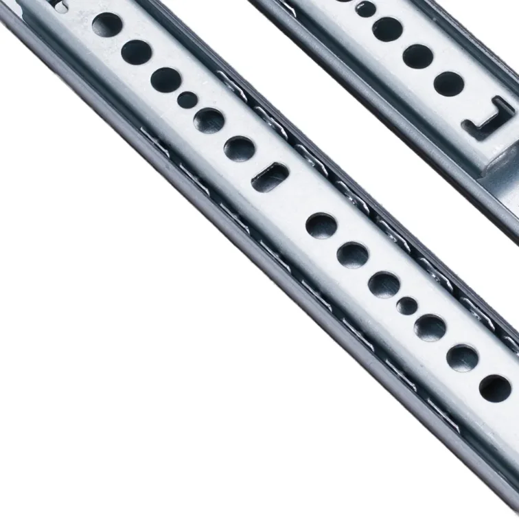 Both way sliding telescopic ball bearing drawer slide kitchen cabinet single extension telescopic guide slide rail system