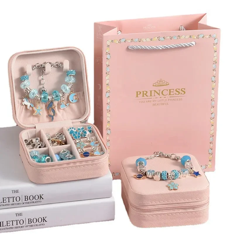 Wholesale DIY Handmade Beaded Bracelet Birthday Gift for Girls Creative Jewelry Set with cute design and good luck