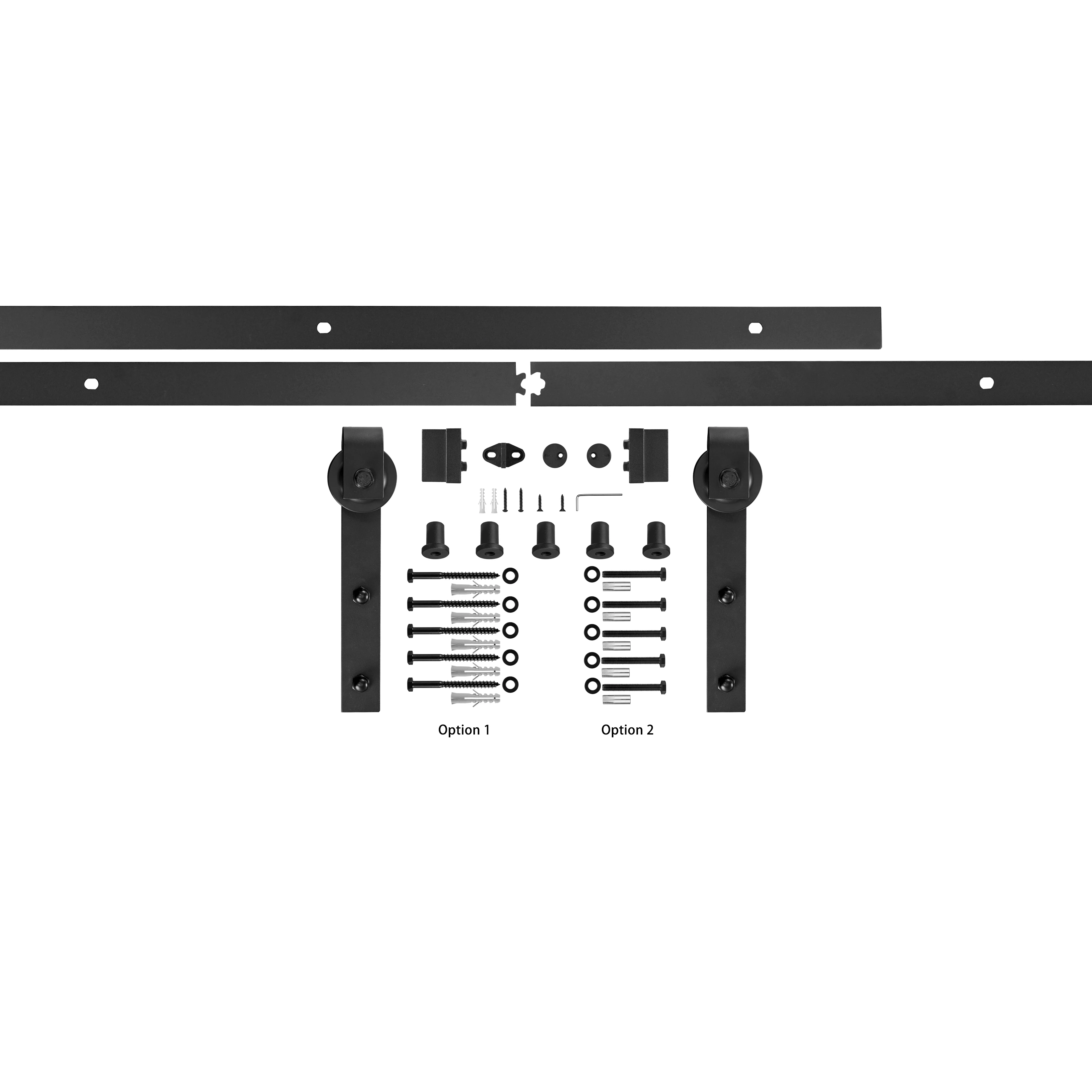 8-футовый классический промышленный дизайн подвесные раздвижные двери колеса оборудование готовая поверхность для перегородок