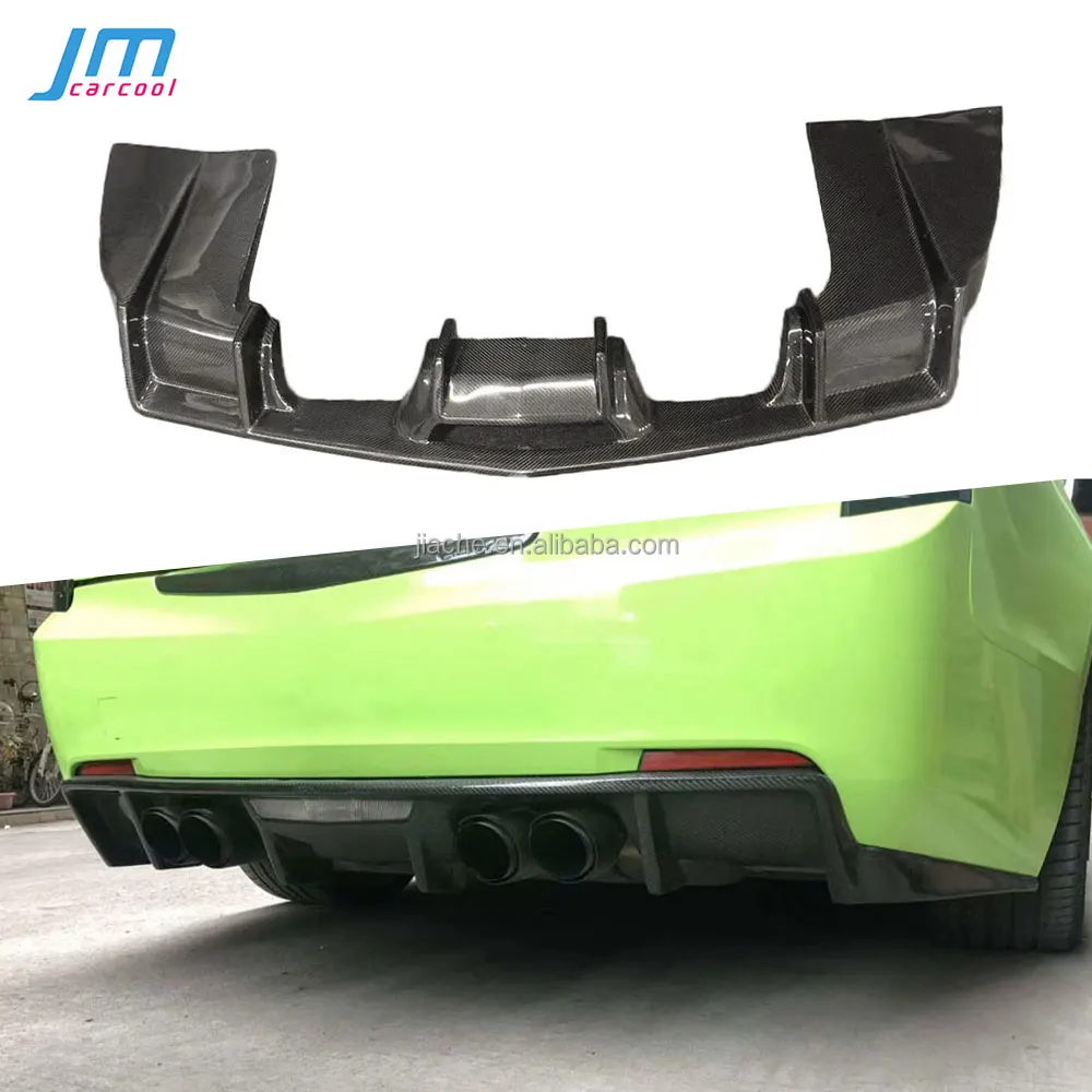 Carbon Fiber Rear Lip Diffuser Splitters With Exhaust Tips for Cadillac ATS 2015-2017 Back Bumper Guard Car Styling
