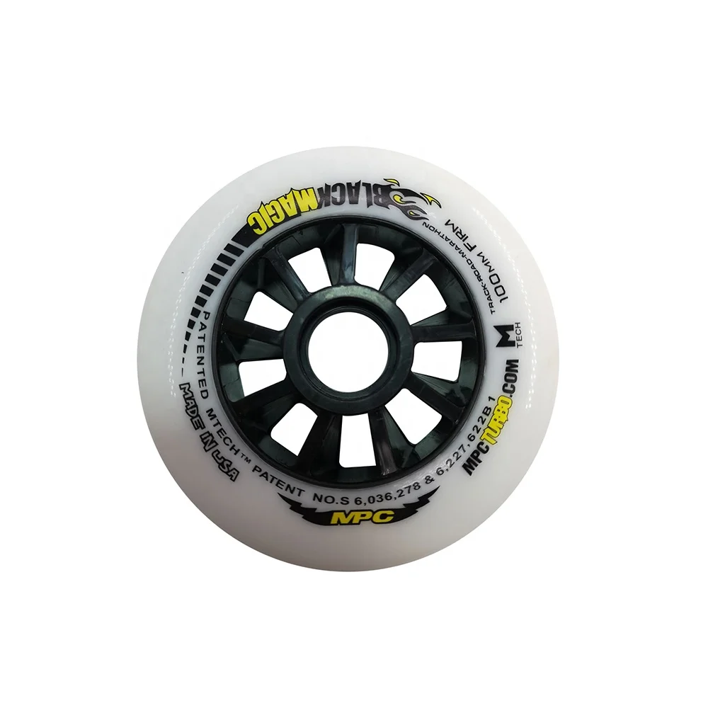 Popular MPC magic PU polyurethane  professional super high rebound inline skate wheels 90mm/100mm/110mm