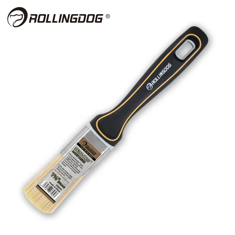 ROLLINGDOG DUAL-PRO 10454 Flat Flagged Tips 45mm  Lower Viscosity Stain Bristlex SRT Filament Wall House Fence Paint Brush