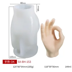 3D Hand Shaped Resin Casting Mold for DIY creative OK gesture candle moulds silicone mold wholesale epoxy hand resin mold
