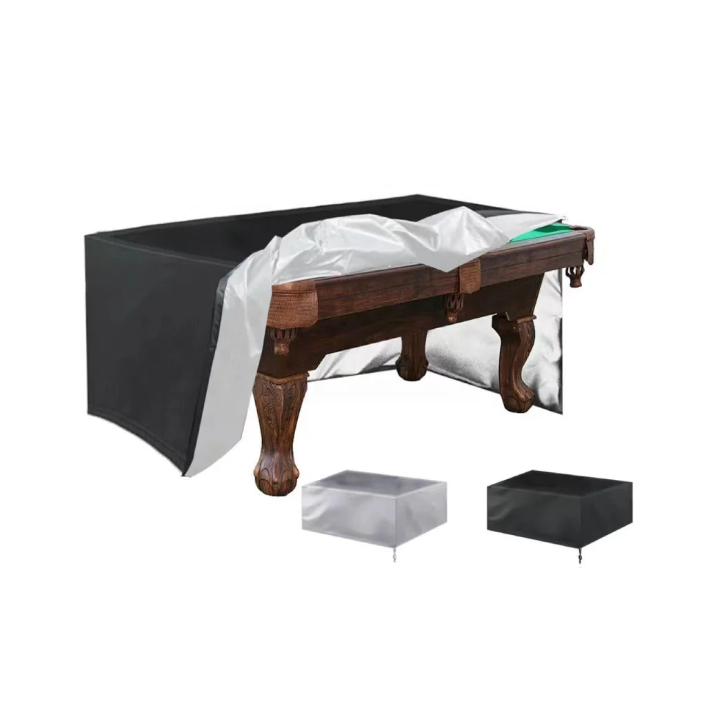 Billiard Table Cover with Drawstring Waterproof Windproof Anti UV Heavy Duty Oxford Fabric Table Cover