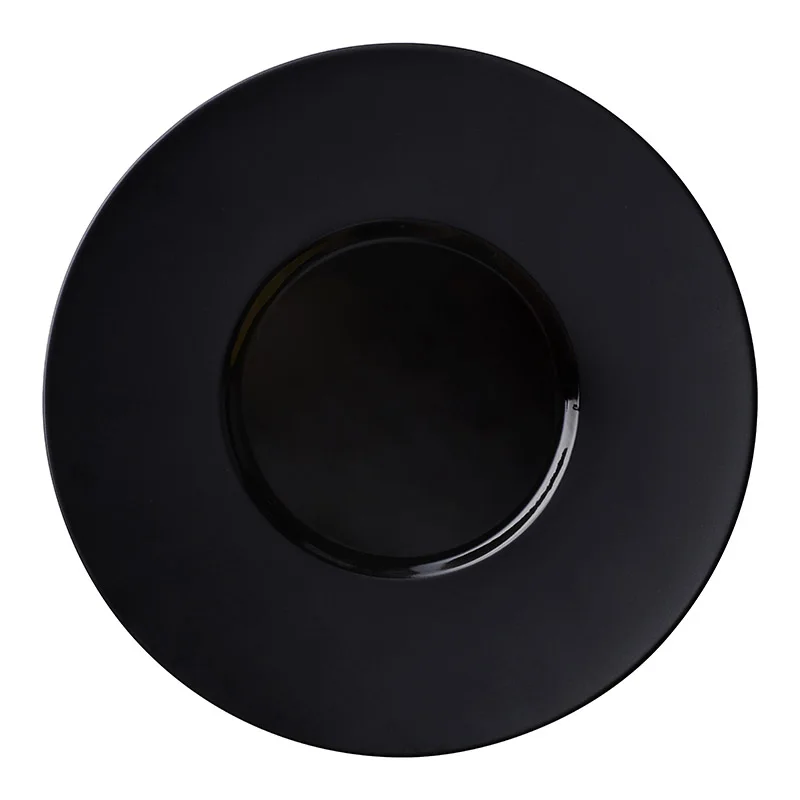 Restaurant Black Matte Plates, Hosen 28 ceramics Manufacturer, Black Dinner Plate&