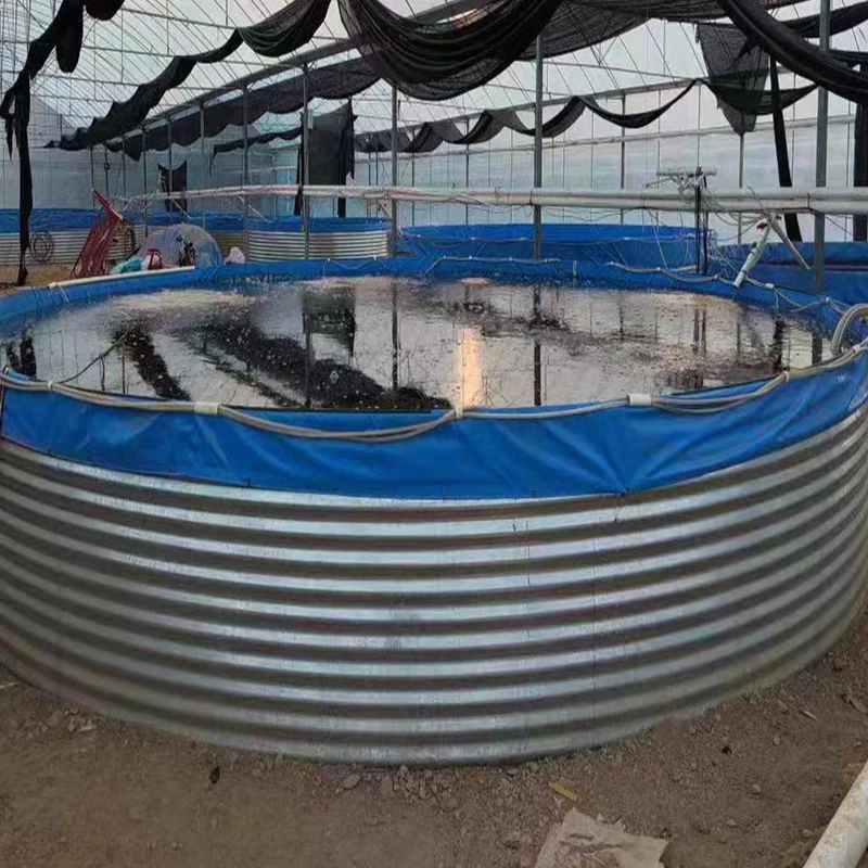 Tarpaulin Canvas Fish Framing Tank Round Corrugated Steel Water Tank Rainwater Collection