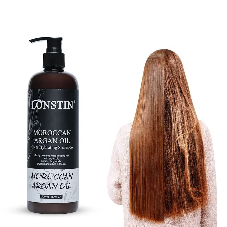 Lonstin Private Label Hair Care Product Organic Sulfate Free Moroccan Argan Oil Shampoo for anti itching