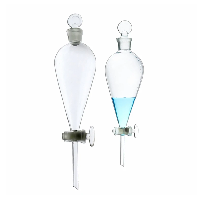 Лабораторная стеклянная посуда, Сферическая форма, делительная Воронка из боросиликатного стекла, промышленная