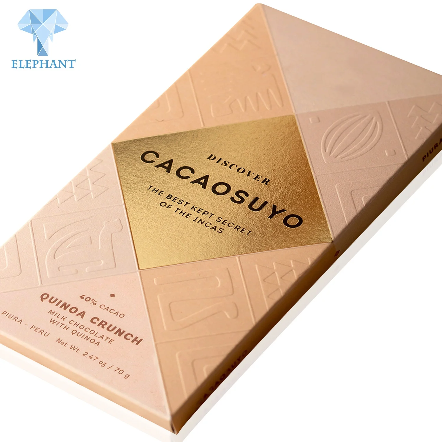 Custom Logo Premium Luxury Gold Food Grade Sweet Folding Chocolate Bar Packaging Box