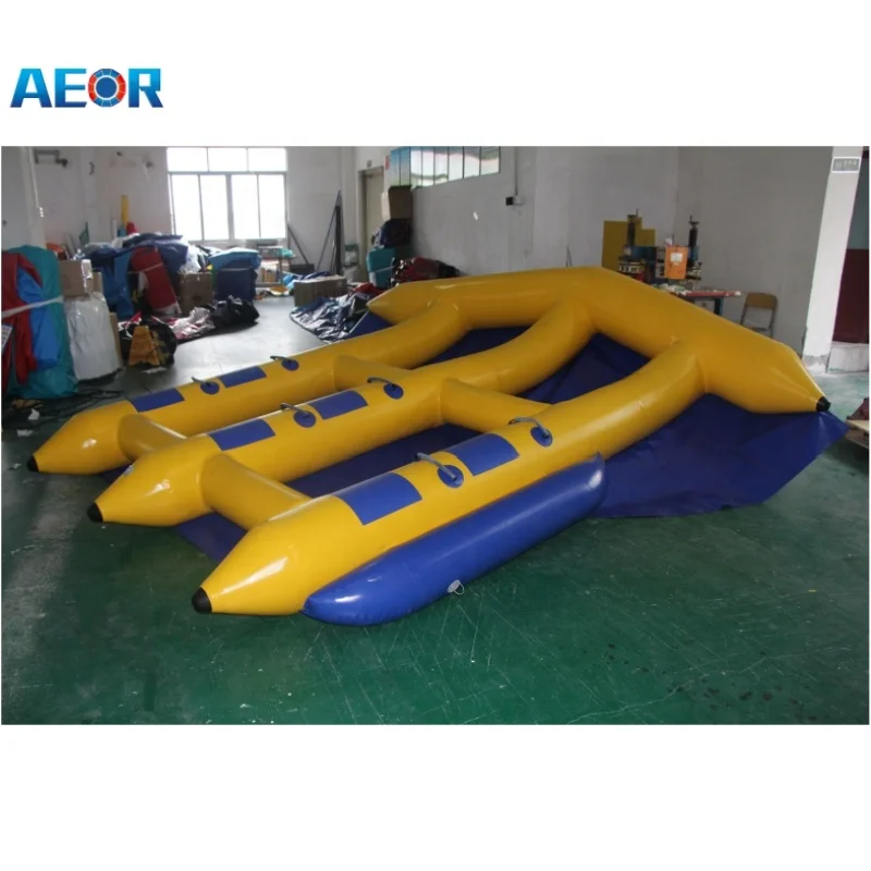 Inflatable water floating flying fish banana boat commercial inflatable water banana boat for sale