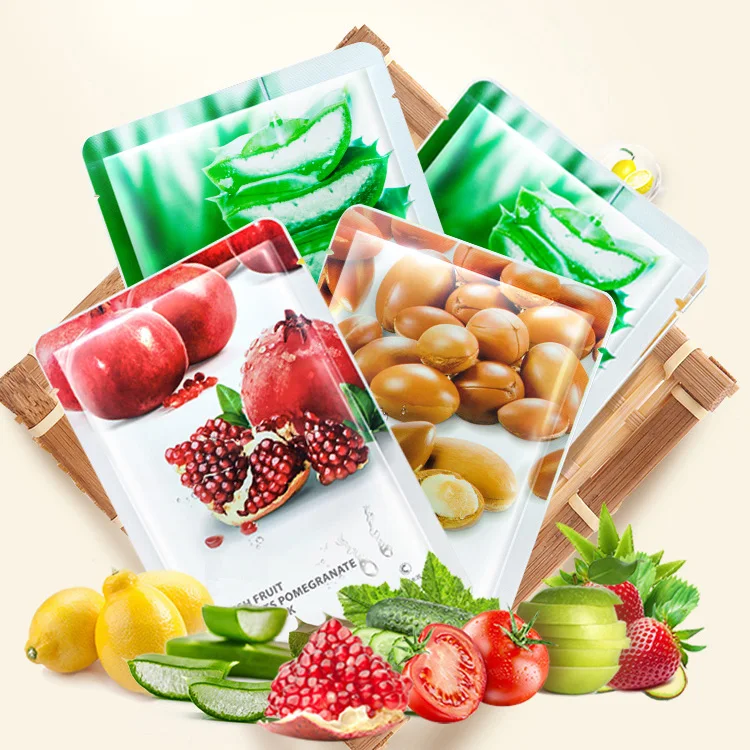 Moisturizing Korean Face Mask Skin Care Fruit Sheet Facial Mask Skin Care Collagen Whitening Facial Mask