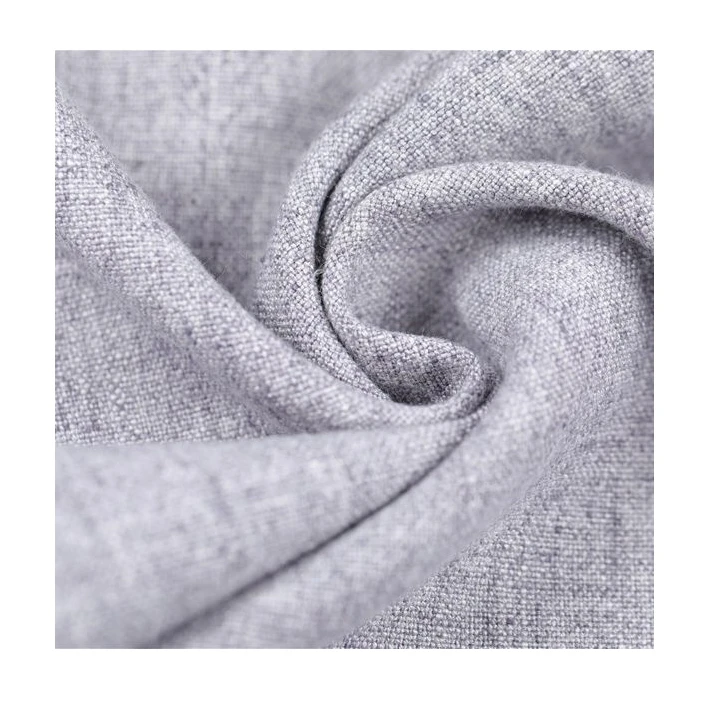  100% french linen fabric or blend plain yarn dye jacquard solid print