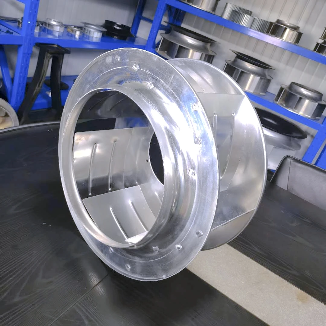 Aluminum FFU Impeller Ventilation Fan Impeller Diameter 400mm Fan Blower Wheel